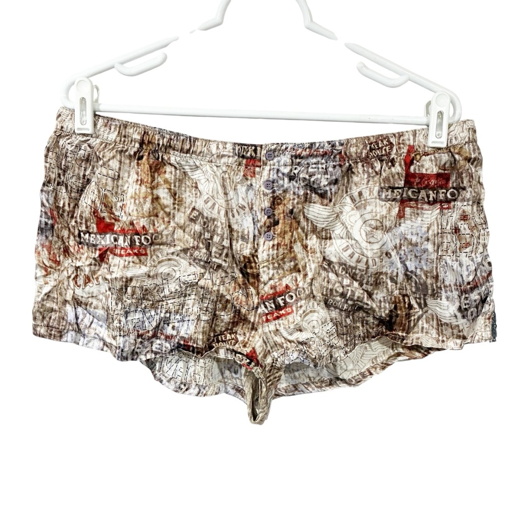 Harley Davidson 100% Silk Multicolor Sleep Shorts Size XL